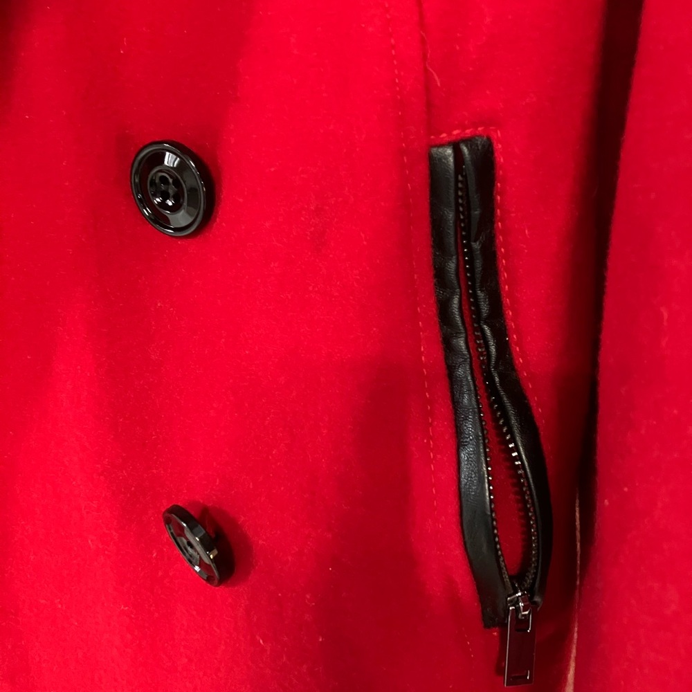 Women's Red pea coat Black Rivet - Picture 2 of 6